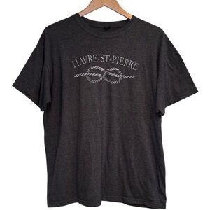 🌈 6/$60, Havre St Pierre Grey Quebec Canada Knot T-shirt Size Large